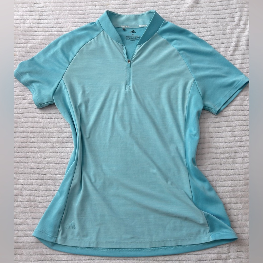 Blue Adidas golf shirt